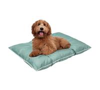SOFTILLO Waterproof Large Dog Bed with Foam Cushion Mattress for Pet Comfort, Crate and Kennel Training, and Orthopedic Joint Support, Soft and Chunky, Washable, Oxford Fabric, L, 90x60x10cm Celadon