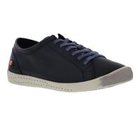Softinos by Fly London Isla Womens Blue Soft Leather Trainers Shoes Size 4-8