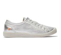 Softinos by Fly London Isla Womens Silver Soft Leather Trainers Shoes UK 4-9