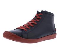 Softinos IbbI 653 Ladies Navy Leather Zip & Lace Shoe Boots
