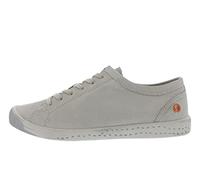 Softinos Isla 154 Light Grey Leather Womens Lacing Shoes P900154-604
