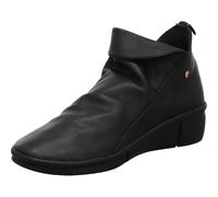 Softinos Rarah Roxy Black leather Womens Wedge Boots P900808-005