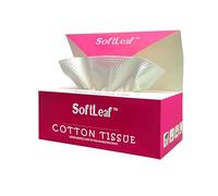 SoftLeaf Disposable Face Towels, 100% Pure Cotton Face Towelettes, Soft Face Towels, Facial Tissue for Skin Care, Makeup Remover Dry Wipes, Face Cloths for Cleansing, 7.87"×7.87", 60 Count, Pack of 1