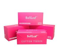 SoftLeaf Face Towels, Disposable Face Towels 7.87"×7.87", 100% Pure Cotton Fibre Face Towelettes, Ultra Soft Makeup Remover Dry Wipes, Face Towel for Sensitive Skin, 240 Count (Pack of 4)