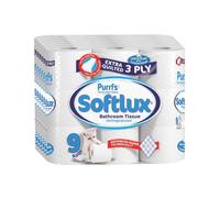 Softlux Purrfs 3-Ply | Unscented Scented Quilted & Embossed Toilet Paper | Ultra Soft, Strong & Skin Kind | Premium Bathroom Tissue | 100% Virgin Pulp | Bulk Pack 45 Loo Rolls
