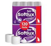 Softlux Toilet Rolls, 3 Ply, Ultra Soft, Luxury Embossed Quilted, Unscented, Family Pack, 120 Count