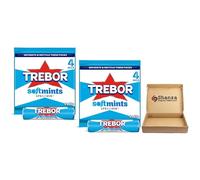 Softmints Trebor Spearmint Mints Rolls 4 Pack 152g (4 x 38g) - Pack of 2| Smooth Soft-Centre Mints | Refreshing Spearmint Flavour | Bulk Fresh Breath Sweets