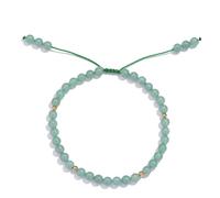 Softones 6mm Natural Stone Anklet for Women Gemstone Ankle Bracelets for Women Healing Energy Crystal Anklets Adjustable(8.5-10 Inches), Stone, Aventurine