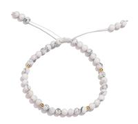Softones 6mm Natural Stone Anklet for Women Gemstone Ankle Bracelets for Women Healing Energy Crystal Anklets Adjustable(8.5-10 Inches), 8.5-10 inches, Stone, howlite