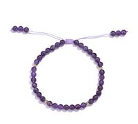Softones 6mm Natural Stone Anklet for Women Gemstone Ankle Bracelets for Women Healing Energy Crystal Anklets Adjustable(8.5-10 Inches), Stone, Amethyst