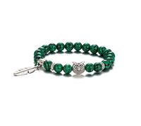 Softones 8mm Beads Owl Bracelets for Women Handmade Natural Stone Owl Gifts for Women Crystals Bracelet for Women Men Spiritual Energy Bracelet, 7.5 Inch, Crystal Stone, Agate