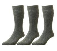 SOFTOP Men's Extra Wide Non-Elastic Wool Socks (HJ190) in Mid Grey (3 Pair Pack) in 6-11 UK