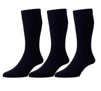 Softop Men's Extra Wide Non-Elastic Wool Socks (HJ190) in Navy (3 Pair Pack) in 11-13 UK