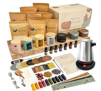 SoftOwl Premium Soy Candle Making Kit with Electric Melter - Soy Wax, Big 7oz Jars & Tins, 7 Pleasant Scents, Color Dyes & More - Perfect as Home Decorations - DIY Starter Scented Candles Making Kit