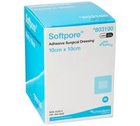 Softpore 99XX0047 Adhesive Surgical Dressing, 10cm x 10cm, Pack of 50
