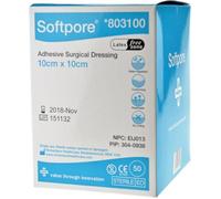 Softpore Adhesive Surgical Dressing 10cm x 10cm - Sterile Waterproof Medical Wound Care Plasters for Cuts, Scrapes, Burns, and Post-Surgery - (10 Pack) | SterlingSquare