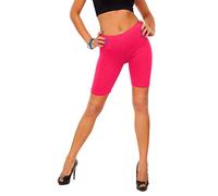 SOFTSAIL 1/2 Length Cotton Leggings Over-Knee Comfy Shorts Breathable Sport Gym Cycling Elastic Pants LK Pink 10