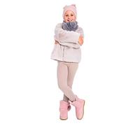 SOFTSAIL Fleece Lined Leggings Girls Children Cotton Kids Leggings Warm School Trousers Kids Fleece Lined Trousers Tights Thermal Pants for Girl, Beige 6 Years