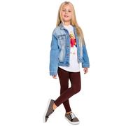 SOFTSAIL Girls Full Lenght Cotton Leggings for Kids I Children Plain Cotton Leggings for School Dance Play Casual Wear I Stretchy Elastic Solid Soft Pants for Kids, 2-13 Years Brown