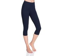 SOFTSAIL Leggings for Women 3/4 Length Cotton Pants Capri Leggings Active Pants Tummy Control Buttery Soft Casual Sports Workout Gym Running Yoga Black Size 8