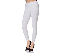 SOFTSAIL Leggings for Women Classic Women's Leggings from Cotton Yoga Pants Elastic Trousers Mid Waist Long Ladies Leggings Walking Sport Fashion Ashen L
