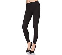 SOFTSAIL Leggings for Women Classic Women's Leggings from Cotton Yoga Pants Elastic Trousers Mid Waist Long Ladies Leggings Walking Sport Fashion Black XL
