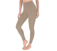 SOFTSAIL Leggings for Women High Waist Tummy Control Slimming Opaque Buttery Soft Breathable Elastic Ladies Stretching Gym Workout Yoga Pants Beige 8-10 S-M