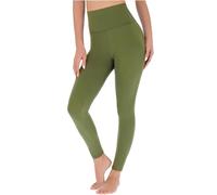 SOFTSAIL Leggings for Women High Waist Tummy Control Slimming Opaque Buttery Soft Breathable Elastic Ladies Stretching Gym Workout Yoga Pants Khaki 8-10 S-M