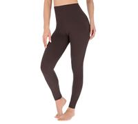 SOFTSAIL Leggings for Women High Waist Tummy Control Slimming Opaque Buttery Soft Breathable Elastic Ladies Stretching Gym Workout Yoga Pants Brown 16 XXL