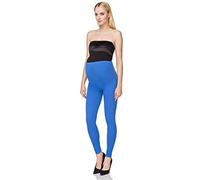 SOFTSAIL Maternity Leggings Pregnancy Pants Cotton Trousers With Belly Support Over Bump High Waisted Stretchy Soft Women Maternity Clothes Pregnancy Wear, Royal Blue 18