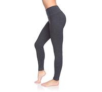 SOFTSAIL Women's High Waisted Tummy Control Leggings Workout Elastic Cotton Stretchy Pants Graphite 12 UK LWP