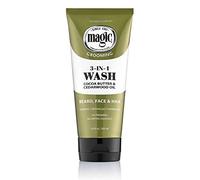 SoftSheen -Carson Magic Beard Wash 3 in 1 Cleanses and Conditions for Face, Beard and Hair, With Cocoa Butter and Shea Butter, 6.8 Fluid Ounces