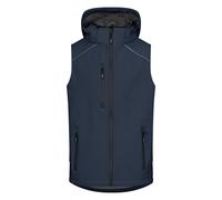 Softshell gilet with hood Promodoro Bleu L