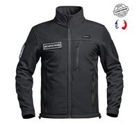 Softshell Jacket Private Security A10 Equipment Sécu-One Flap Noir XS
