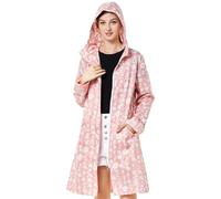 Softshell Jacket Women's Winter Windbreaker Rain Jacket Fashionable Japanese Style Raincoat Lightweight Korean Design Medium Length Waist Slim Rain Poncho for Hiking Coat Women Olive, pink, One Size