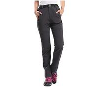 Softshell Trousers Women's Winter Lined Hiking Trousers Women's Waterproof Winter Trekking Trousers Long Leisure Trousers Warm Winter Trousers with Pockets Jogging Bottoms Cuddly Training Trousers