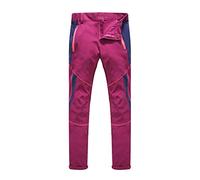 Softshell Walking Trousers for Men UK, Waterproof Hiking Trousers Mens Zip Off Light Breathable Pants Straight Relaxed Fit Pant Trousers Joggers Bottom Outdoor Trouser for Hiking Wine
