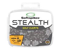 SOFTSPIKES Men's Stealth PINS Golf Cleats, Black/Silver, Kit
