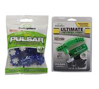 SOFTSPIKES Pulsar Cleat (FTS 3.0), Azure/White, Bag of 1 set & Ultimate Cleat Golf Spikes, Black/White, FTS 3.0 UK