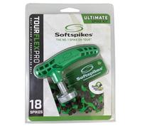 Softspikes Tour Flex Pro Fast Twist 3.0 Golf Spikes - Ultimate Spike Kit, Green/Charcoal