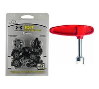 Softspikes Unisex's STUAMIX Golf Spikes, Silver Tornado, One Size & LONGRIDGE Golf Shoe Spike Wrench Spike Wrench - Red,