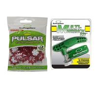 SOFTSPIKESSOFTSPIKES Golf Spikes Pulsar Fast Twist 3.0 Red Golf Spikes, Cherry/White, Bag of 1 set UK & Multi Wrench Kit,GreenSoftspikes