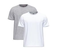 SoftSpun Men's XXL White, Heather Grey Pack 2 T-Shirts
