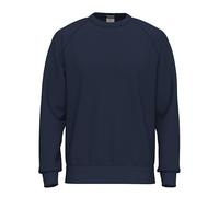 SoftSpun Sweatshirt for Men UK | 100% Original Plain Raglan Mens Crew Neck Terry Cotton Sweatshirts Jumpers for men | Year-Round Men's Sweatshirts No Hood for Casual, Work and Gym Navy Blazer