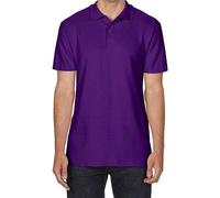 (M, Purple) Gildan Mens SoftStyle Double Pique Polo Shirt