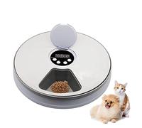 SOFTTO Automatic Feeders 24 Hours Pet Automatic Feeder 6 Grids Electric Dry Wet Food Dispenser With Voice Recorder Round Timing Feeder For Cat Dog Pet for dogs and cats