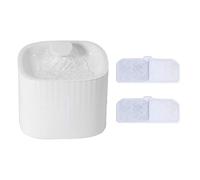 SOFTTO Automatic Feeders 3L USB Pet Water Feeder Automatic Smart Drinker Water Auto Feeder Bowl For Cat Dog Drinking Bowl Fountain Water Fountain for dogs and cats(White No Light-2PCs)