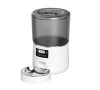 SOFTTO Automatic Feeders 4L Automatic Pet Feeder Cat And Dog Smart Food Dispenser With Timing Recording Function To Prevent Food Stuck for dogs and cats(Bianco)