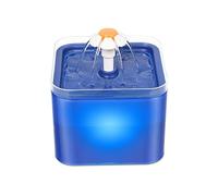 SOFTTO Automatic Feeders Cat Water Fountain Automatic LED Electric Mute Water Feeder Pet Drinker Bowl Luminous Dispenser For Cat Dog for dogs and cats(Blue)