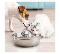 SOFTTO Automatic Feeders Pet Automatic Drinking Fountain Stainless Steel For Pet Cat Dog Feeder Drink Bowl Dog Drinking Fountain for dogs and cats(B)